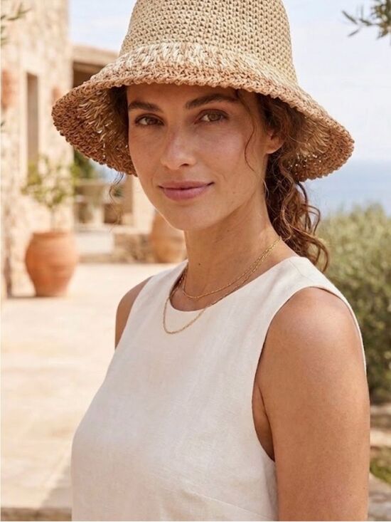 Eugenia Kim Bailey brown straw bucket hat NEW with tags main image 4
